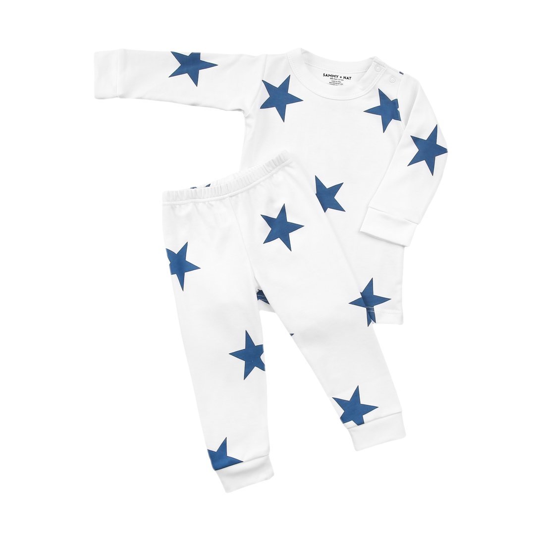 Tinsel Santa Two Piece Cloud in Blue Pajama