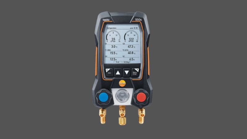 testo 550s - Smart digital manifold with Bluetooth and 2-way valve block