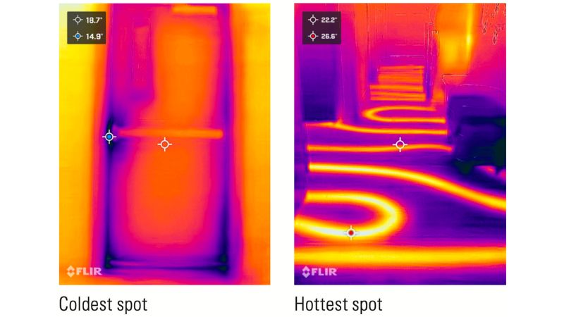 FLIR ONE Pro Thermal Camera for iOS iPhone cold spot vs hot spot