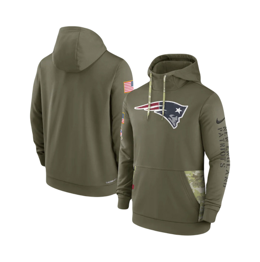 New York Giants 2022 Salute To Service Nike Olive Green Therma Performance  Pullover Hoodie