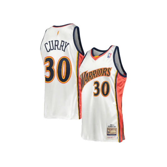 Retro 75th Anniversary Golden State Warriors CURRY#30 Mexico Blue NBA Jersey  - Kitsociety