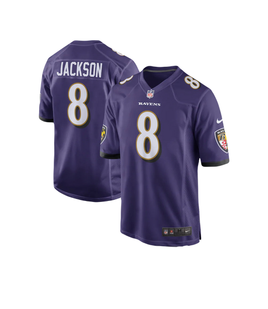 91126-3 NFL Apparel Baltimore Ravens LAMAR JACKSON Football Jersey Shirt  BLACK