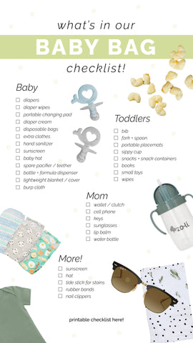 printable checklist for your baby bag