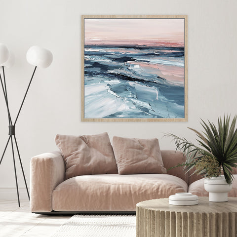 Abstract Seascape framed wall art.