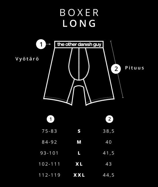 Size Chart - Boxer Long