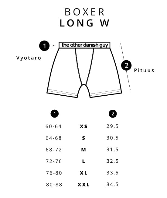 Size Chart - Boxer Long W