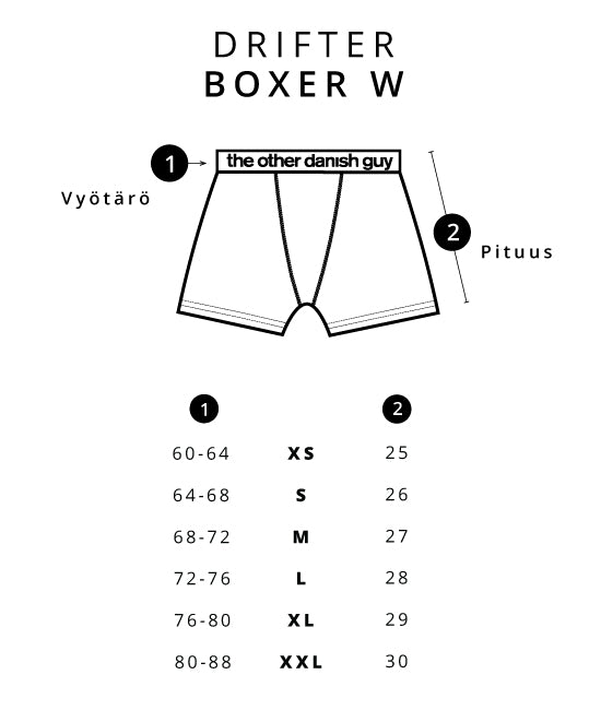 Size chart - Drifter Boxer