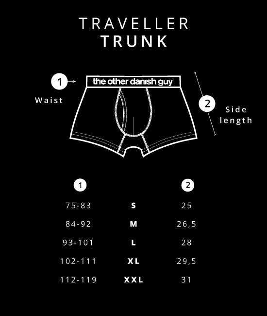 Size chart - Traveller Trunk