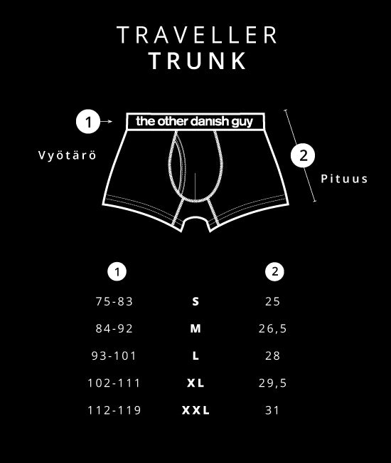 Size chart - Traveller Trunk