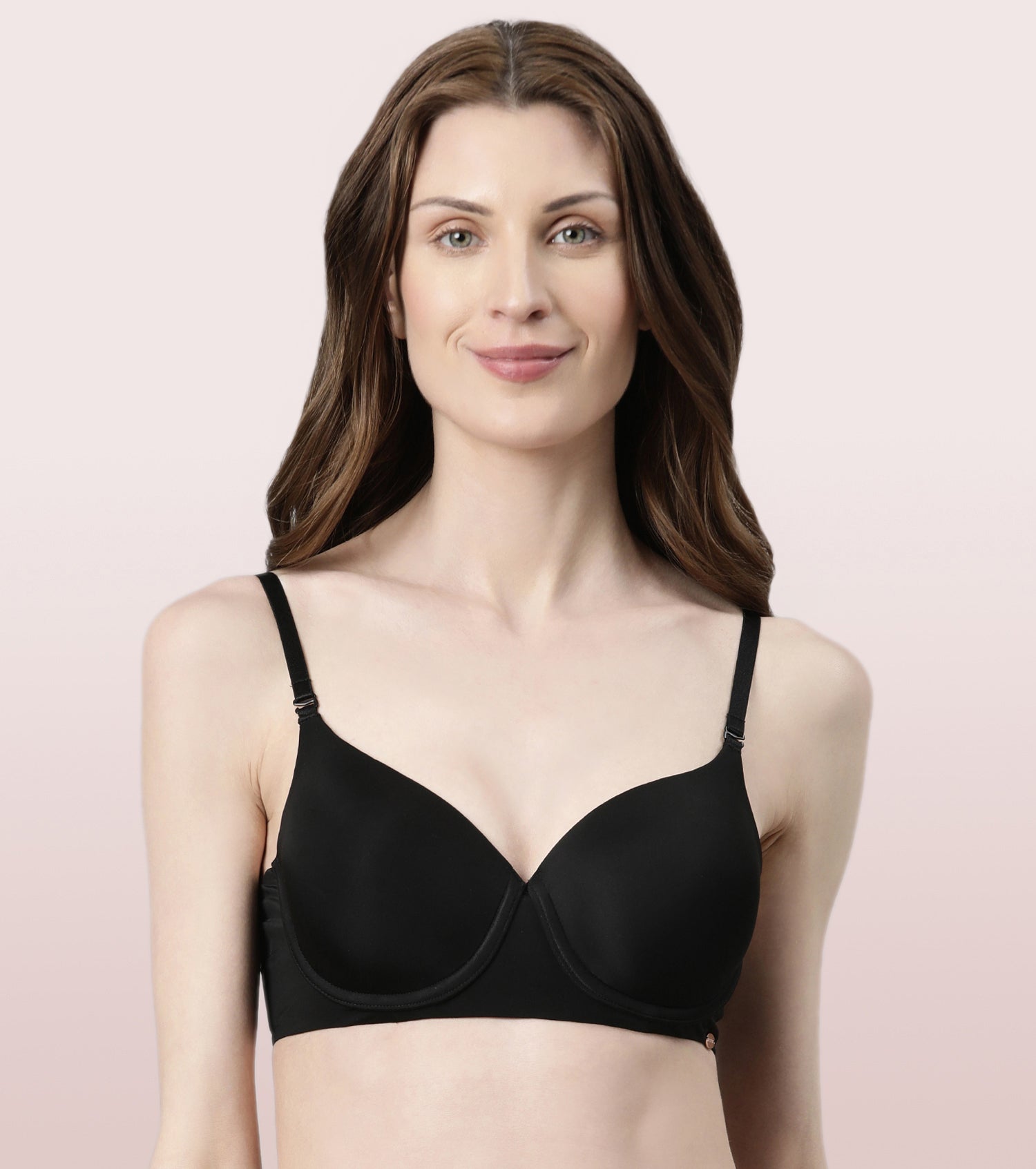 Buy Enamor A039 Perfect Coverage T-Shirt Bra - Supima Cotton Padded  Wirefree Medium Coverage - Blue Online