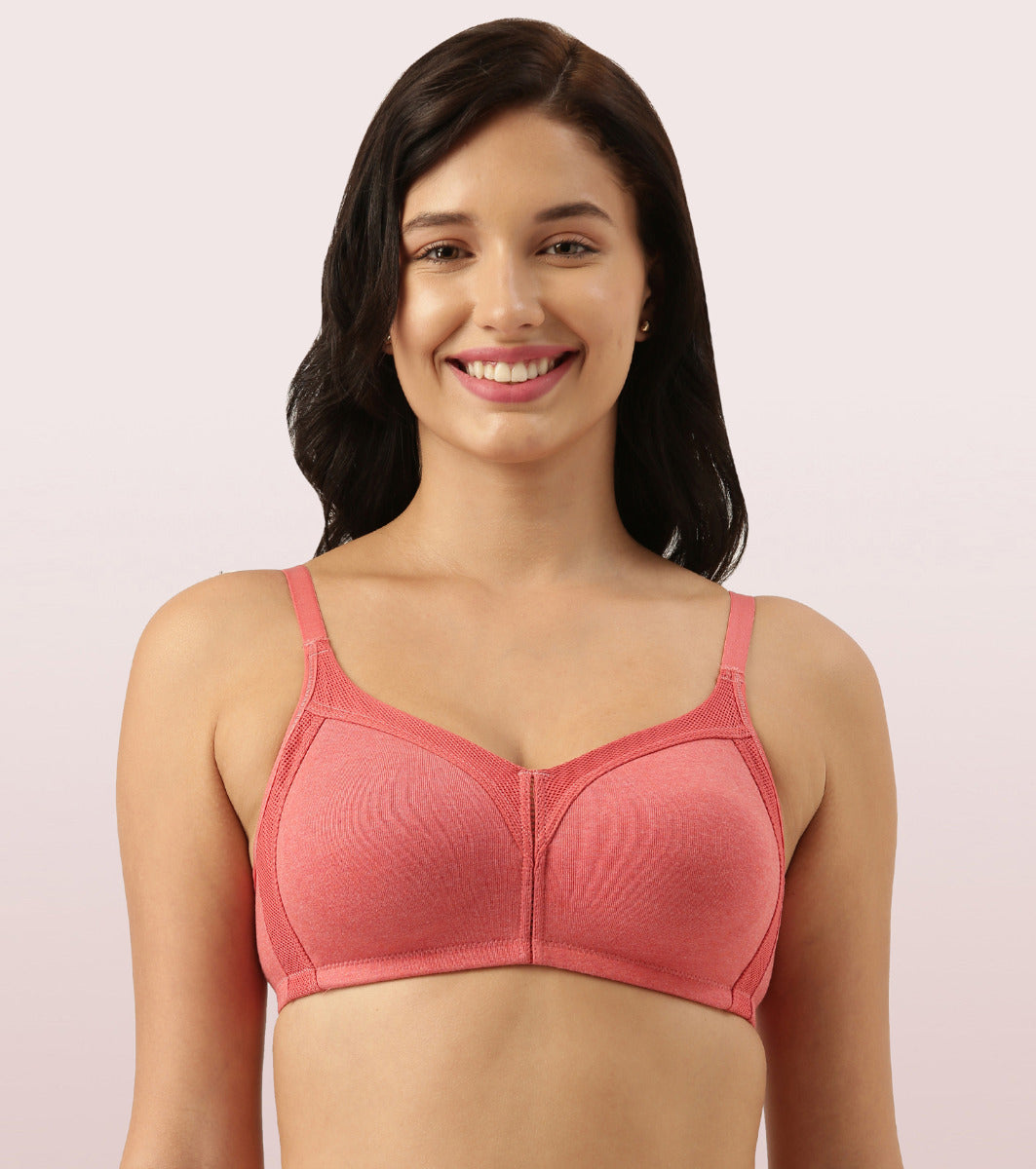 Buy Enamor AB75 M Frame No Bounce Full Support Cotton Bra for Women -  Non-Padded Non-Wired & Full Coverage with Cooling Technology, Available in  Solid Colours, Inditrunk