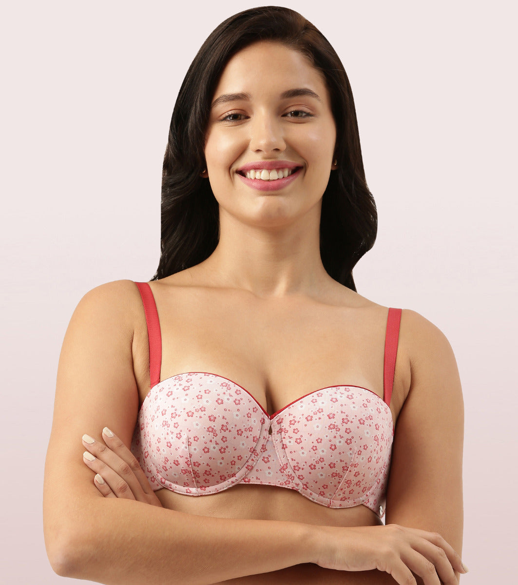 Enamor AB75 M frame No Bounce Full Support Cotton Bra for women -  Non-Padded non-wired & full coverage with cooling  fabric-(AB75_Paleskin/Purple_34D)