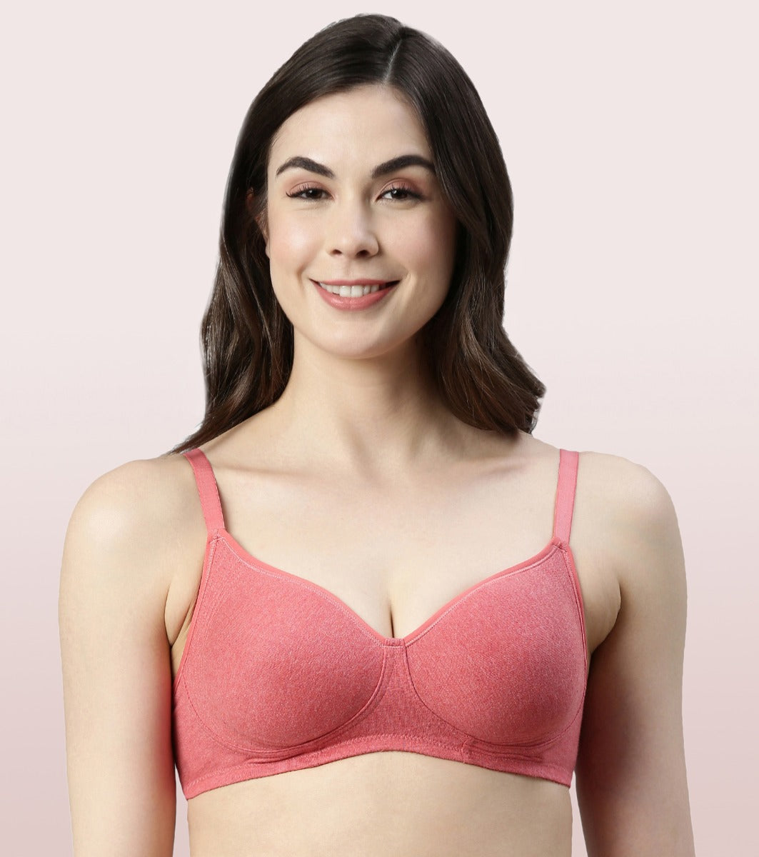 Enamor Wireless Non Padded Bra for Women - High Coverage, Side Support,  with Back Closure