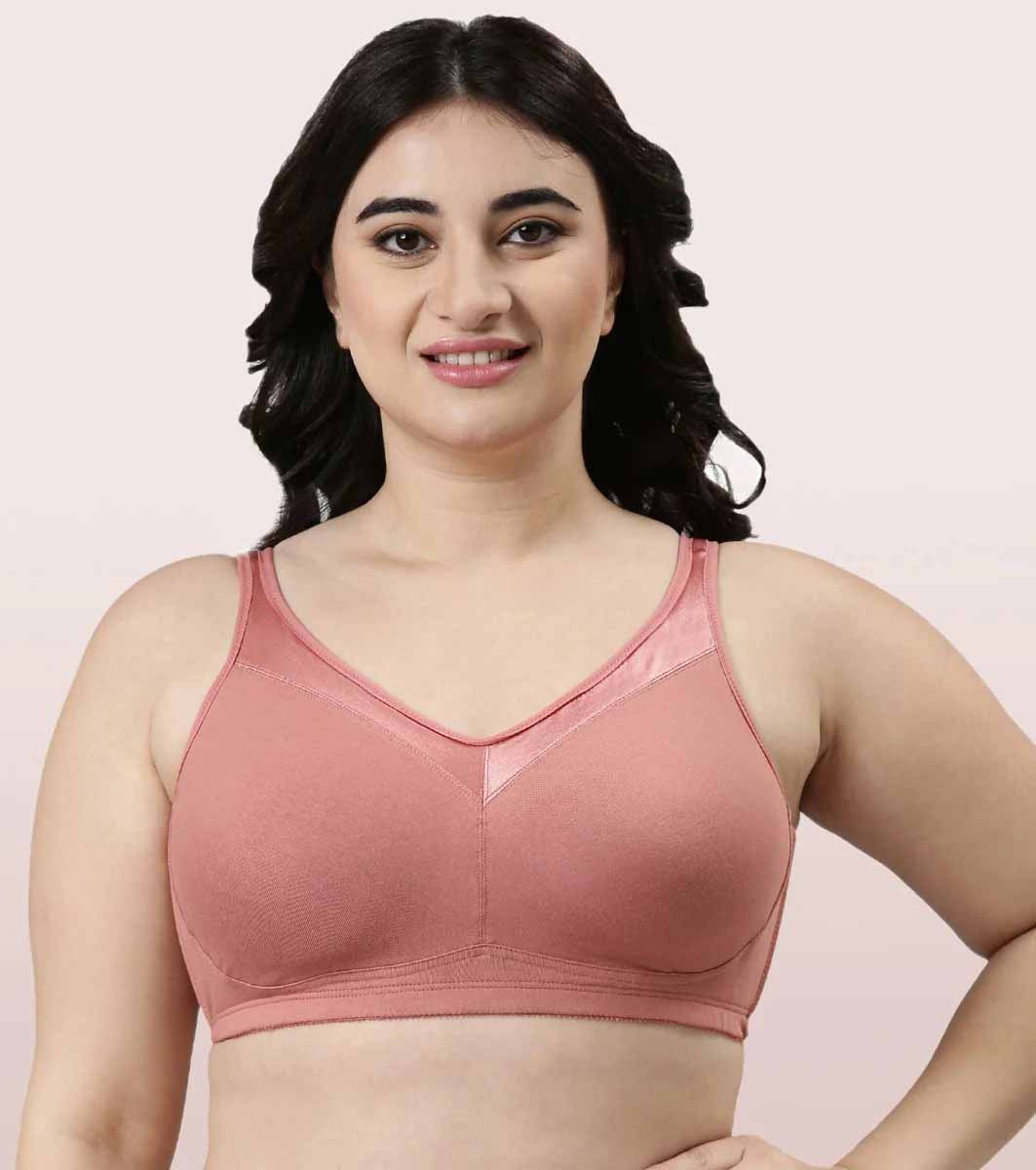 Enamor A039 Perfect Coverage Supima Cotton T-Shirt Bra- Padded, Wirefree &  Medium Coverage Greymelange