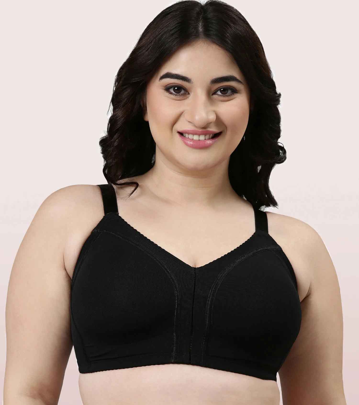 Enamor Full Support Classic Lace Lift Bra For Women - Non-Padded, Non
