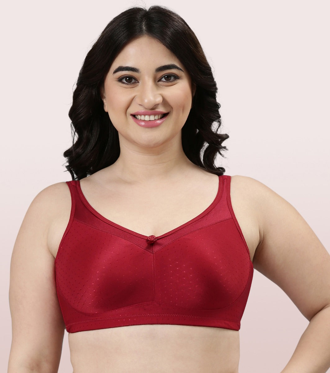 ENAMORE SMOOTH SUPER LIFT FULL SUPPORT FULL COVERAGE NON PADDED BRA FB12 ::  PANERI EMBROIDERY