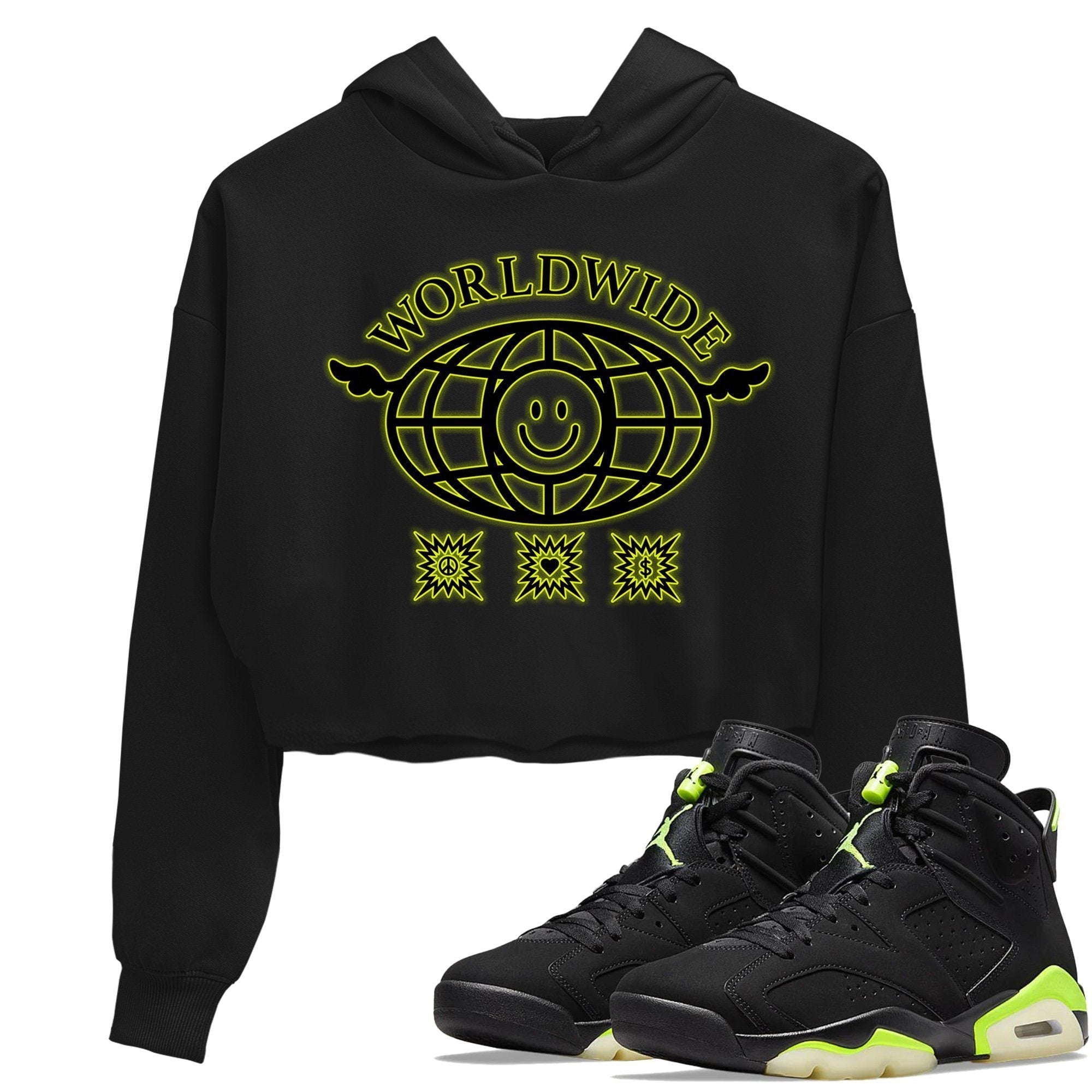 electric green jordan 6 hoodie