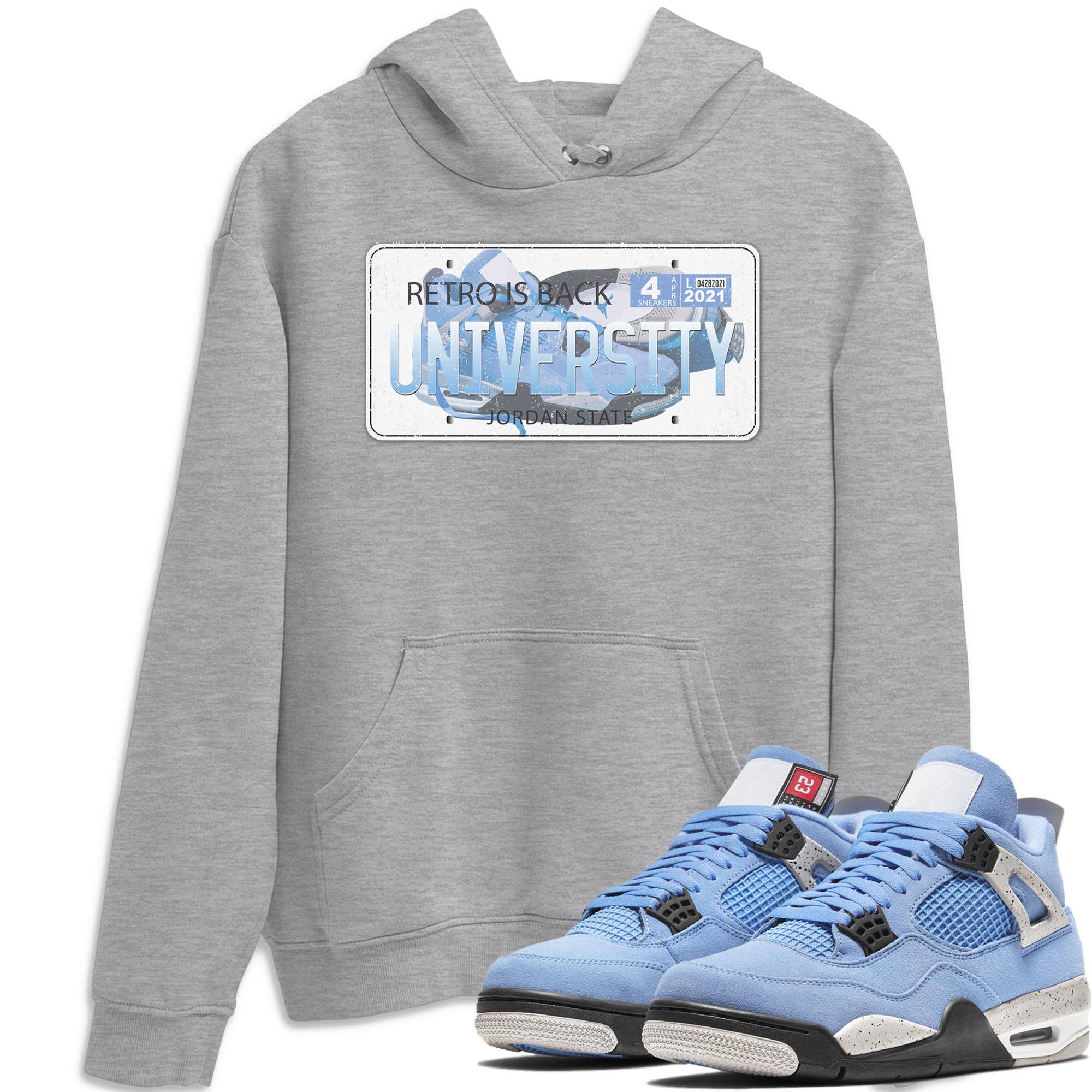 jordan 4 university blue hoodie