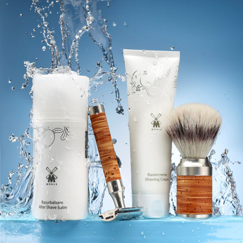 Pictured: The Rocca Birch Bark Series and Organic Shave Care