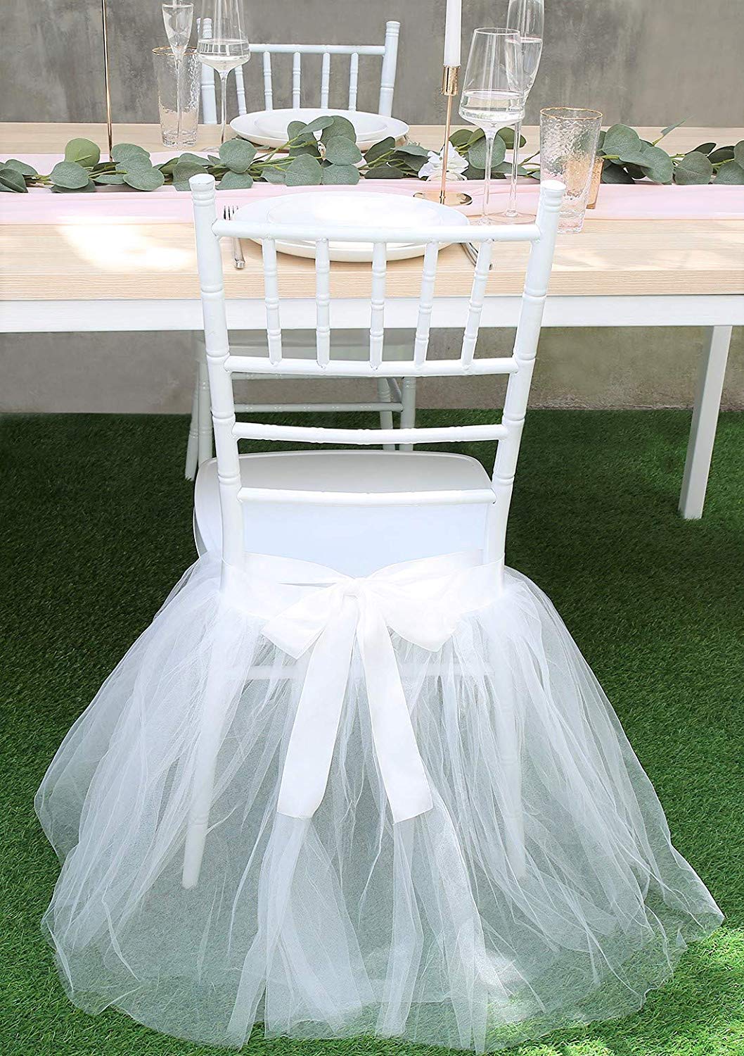Uniqooo Chair Tulle Tutu Decoration For Bridal Shower Navadeal Com