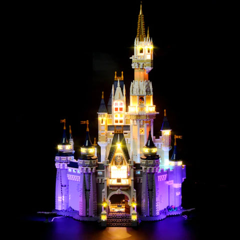 LEGO Disney Castle, Model No. 71040 Lit with Lightail light kit