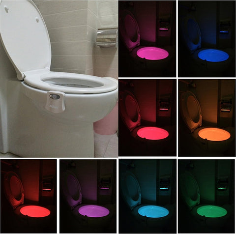Toilet Night Light on Amazon - with Sensor Activated LED and 8 Colors