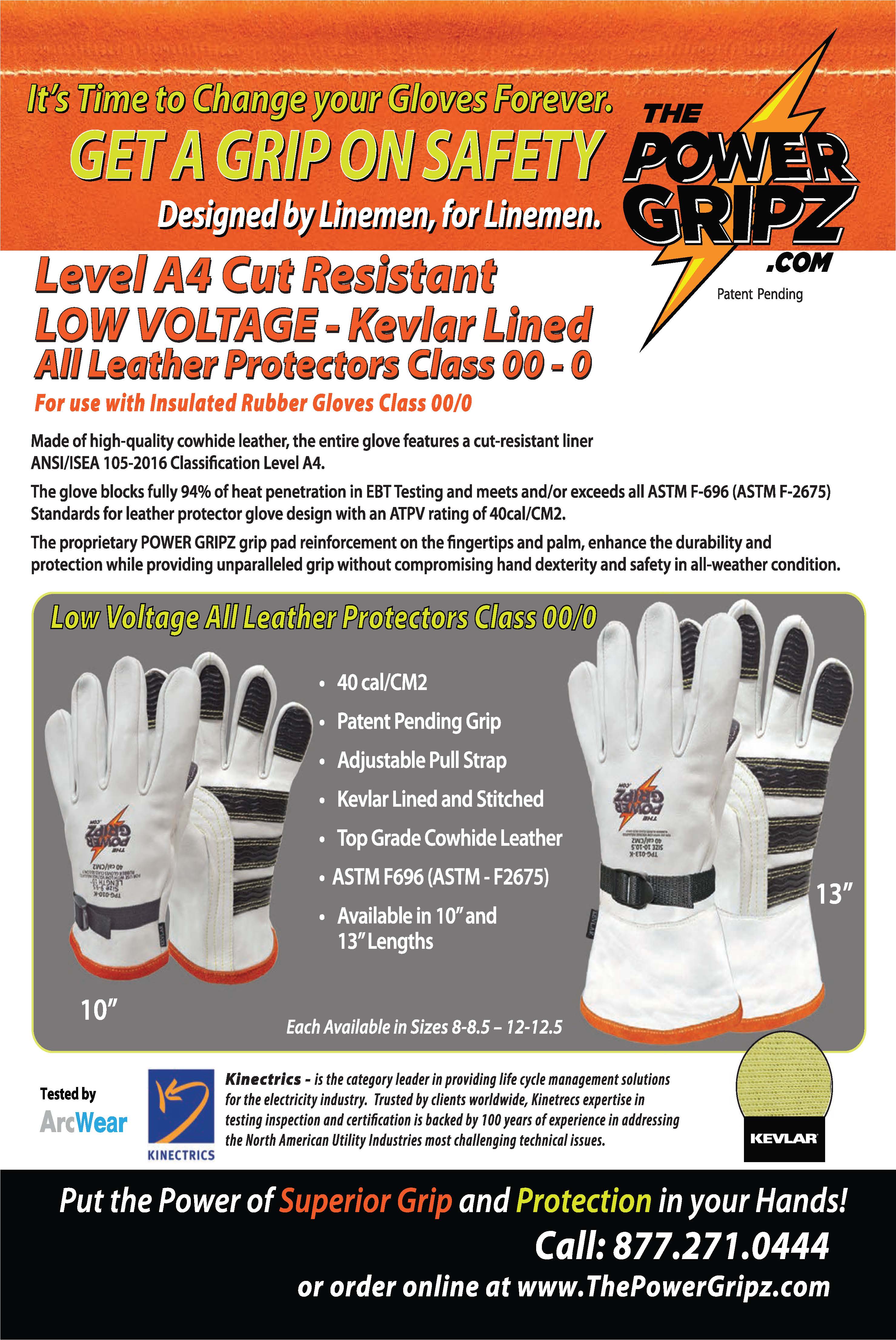 Low Voltage Kevlar-Lined Cut Resistant Sell Sheet