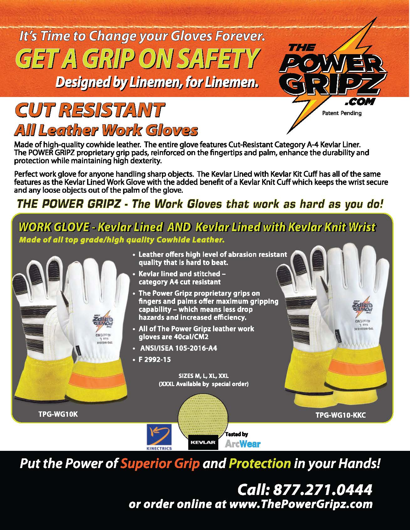 Cut Resistant Kevlar Work Gloves Sell Sheet