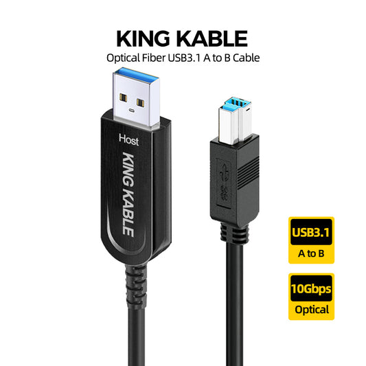 KING Optical Fiber USB3.1 Gen2 TypeA Male to Female Backwa