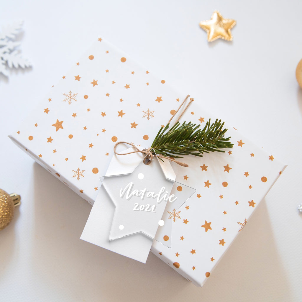 Stocking Tags, Acrylic Stocking Tag/Ornament/Gift Tag/Christmas