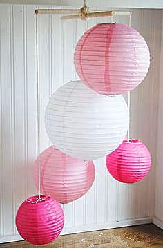 UNIQOOO 18Pcs Premium Assorted Size/Color Pink Paper Lantern Set, Reus ...