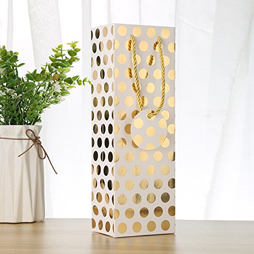 UNIQOOO 12Pcs Metallic Gold Christmas Gift Bags Bulk with 12 Sheets Gold  Tissue Paper, Large 12.5 Inch, Assorted Modern Geometric Paper Gift Wrap  Bag