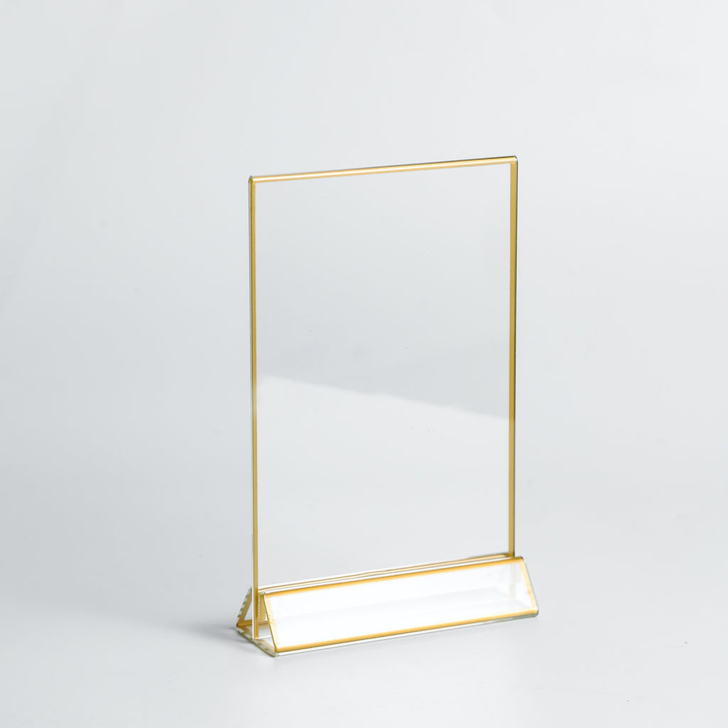 Gold 4 x 6 Self-Adhesive Slide In Photo Holder Frame