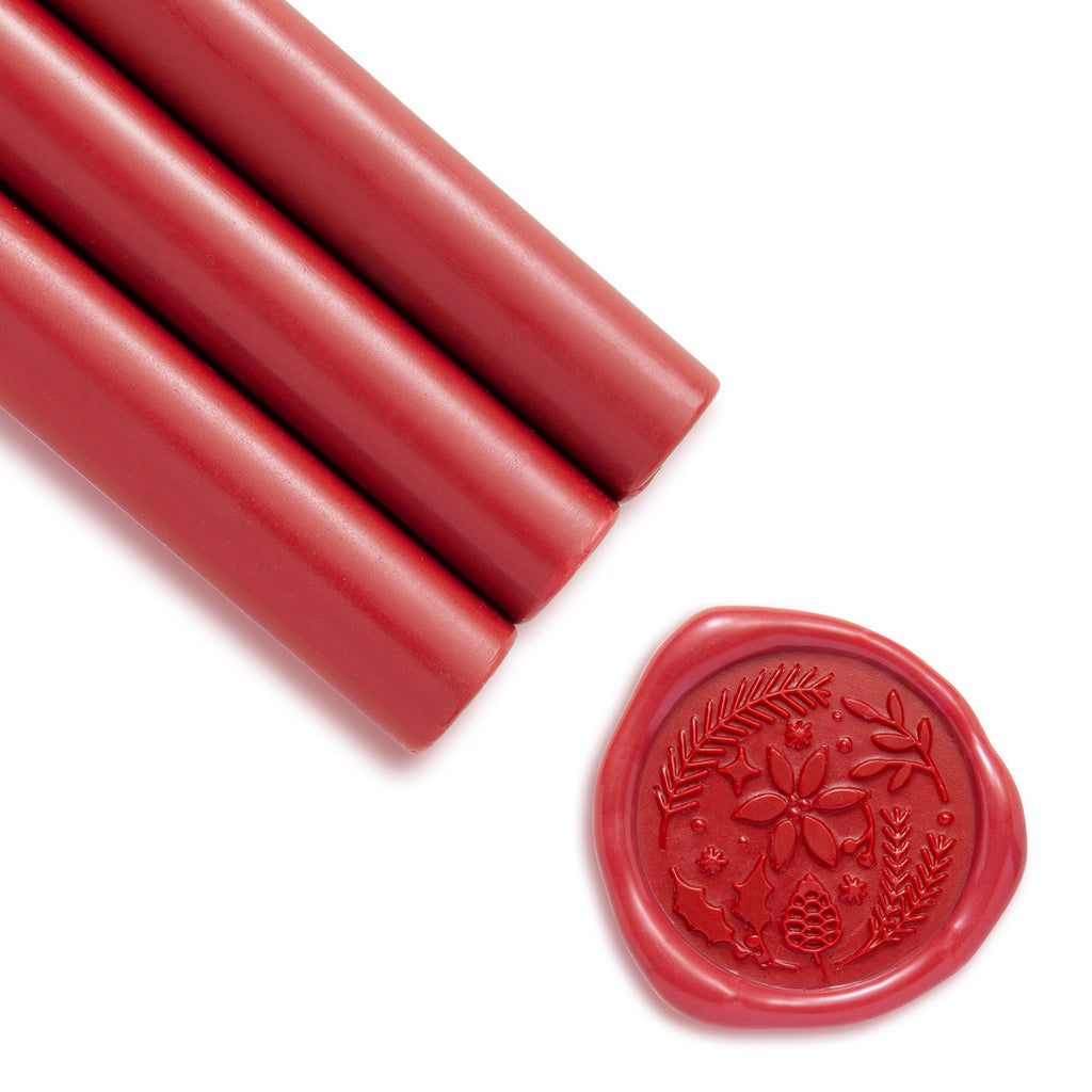 Uxcell Seal Wax Sticks Round 5.38 Length for Wax Seal Stamp Cards Brown  Red 10 Pack 