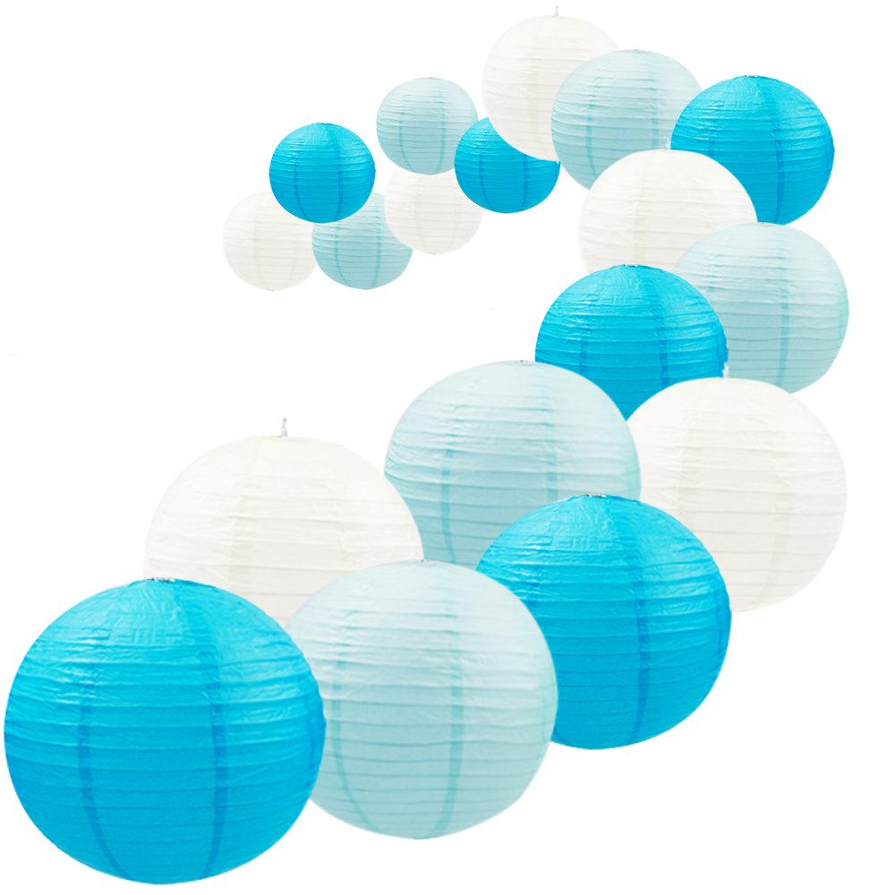 Water Blue Crepe Paper Streamer Party Decorations (195FT Total, 3 PACK) on  Sale Now!, Chinese Lanterns