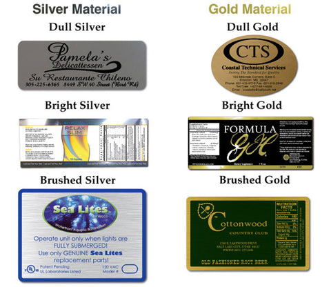 Custom foil labels