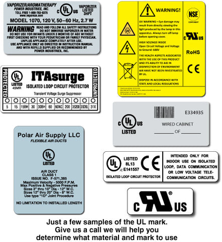 UL certified labels