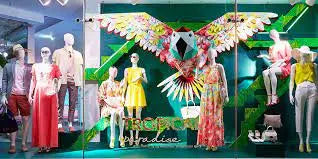 A summer shop's window display to increase foot traffic