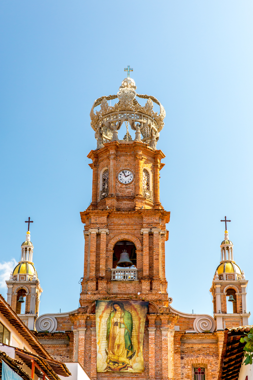 Old clock tower in Puerto Vallarta Mexico
