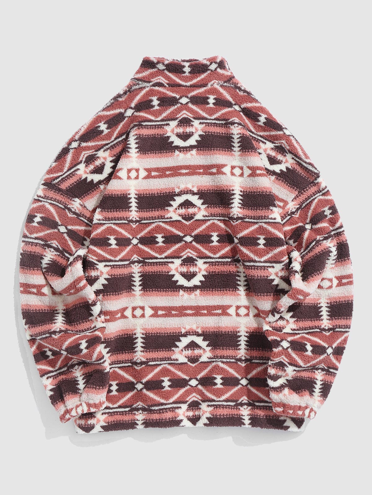 Mens Ethnic Tribal Aztec Printed Fluffy Sweatshirt