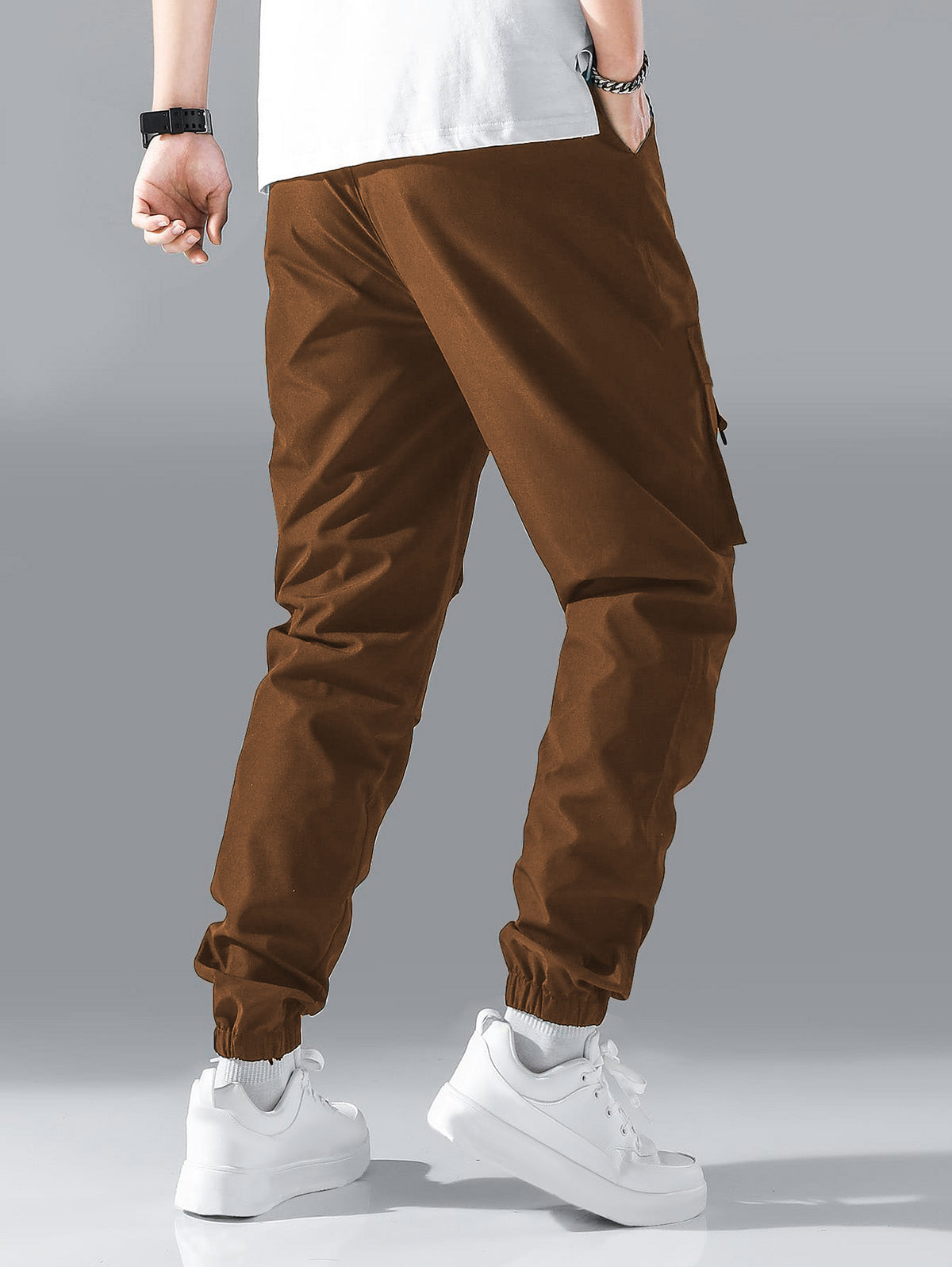 Mens Letter Graphic Cargo Pants