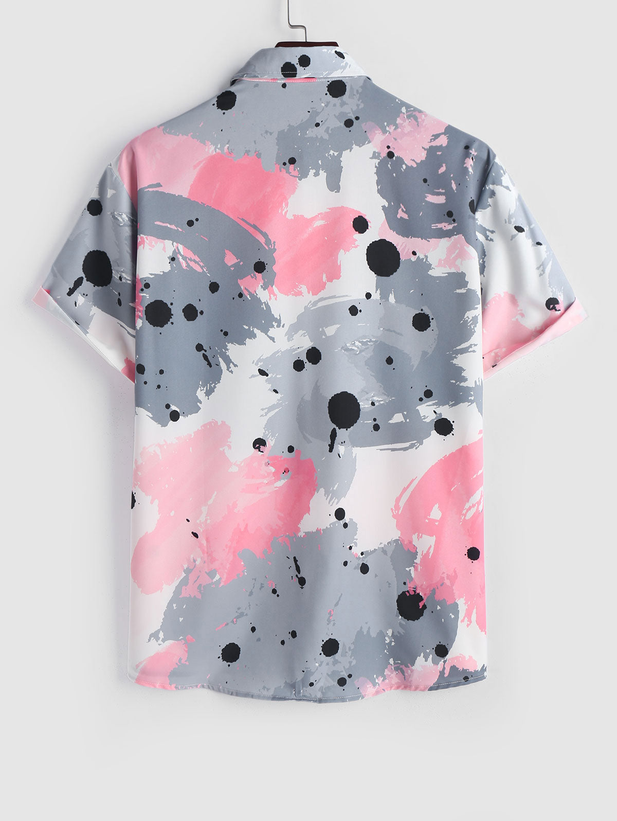 Mens Colorblock Splash Splatter Vacation Shirt