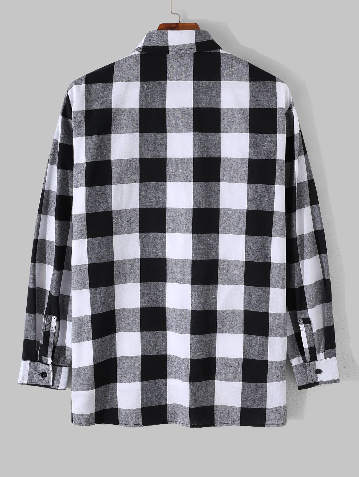 Mens Classic Plaid Pattern Long Sleeves Casual Shirt