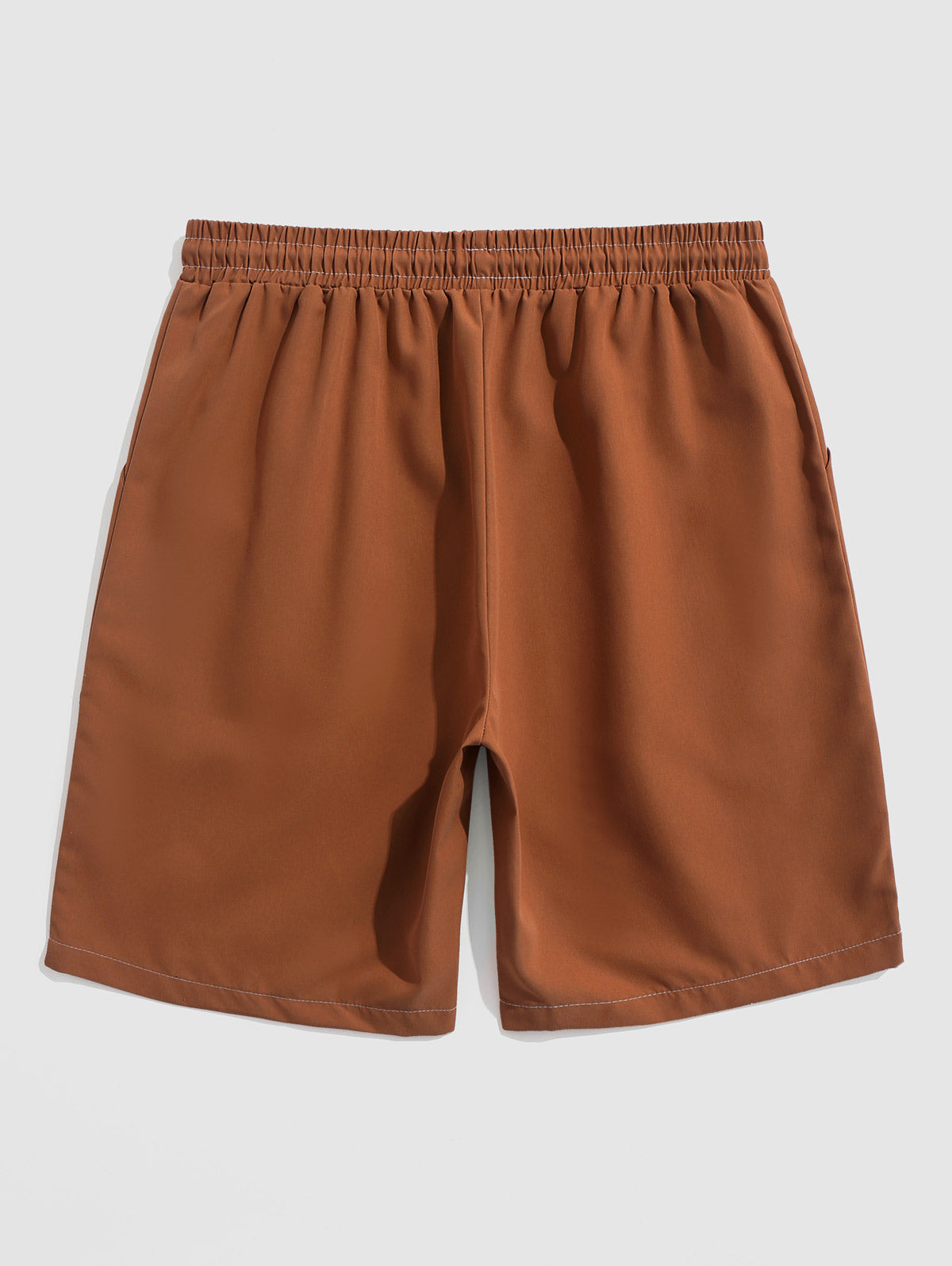 Mens Solid Color Quick Dry Basic Casual Shorts