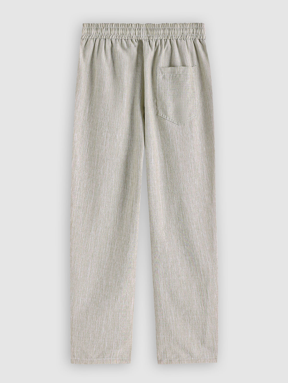 Men's Casual Plain Color Cotton and Linen Textured Drawstring Pants