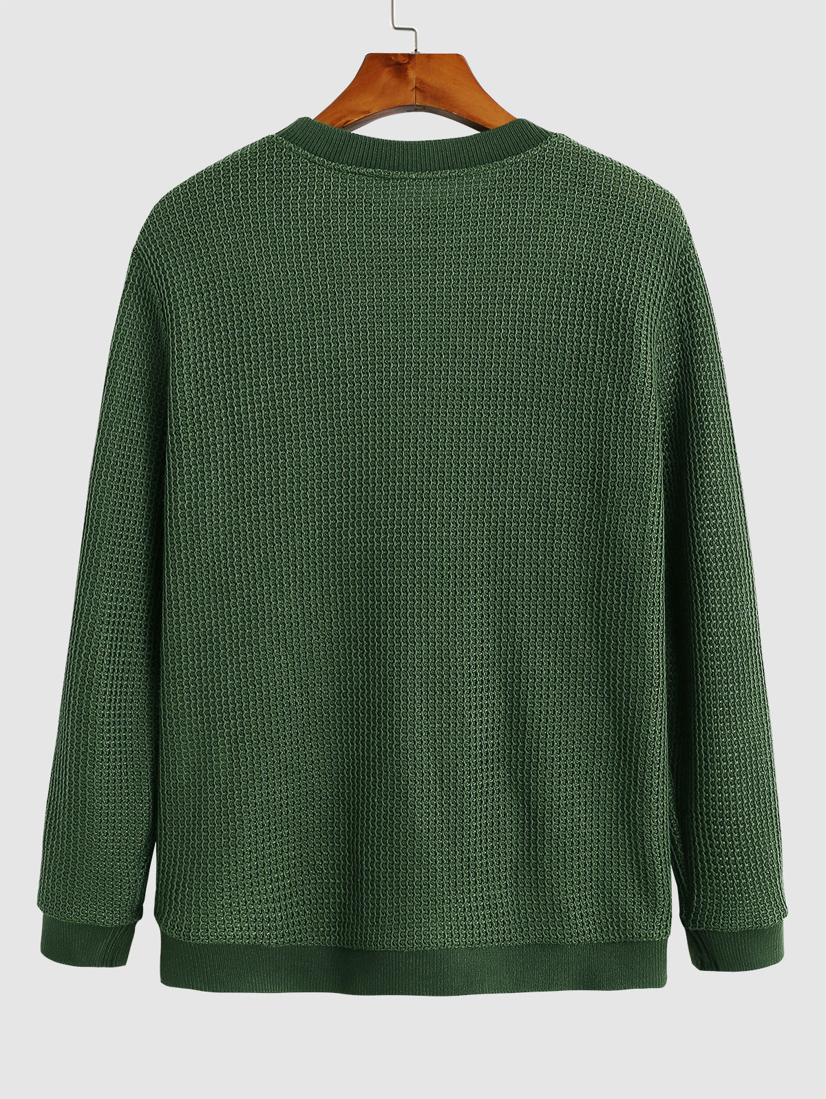 Men's Daily Casual Crew Neck Solid Color Long Sleeve Jumper Sweater