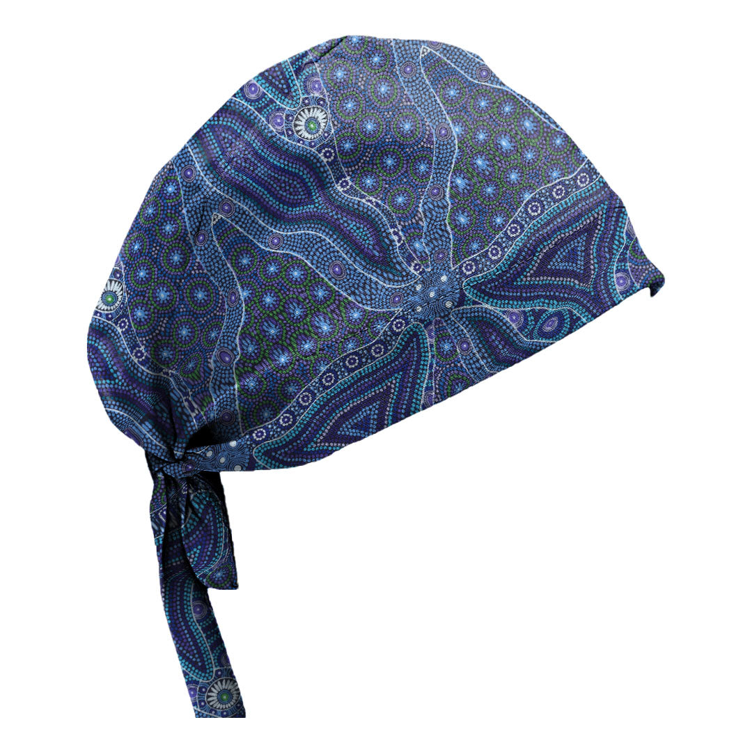 Indigenous Printed Custom Scrub Caps - 1015