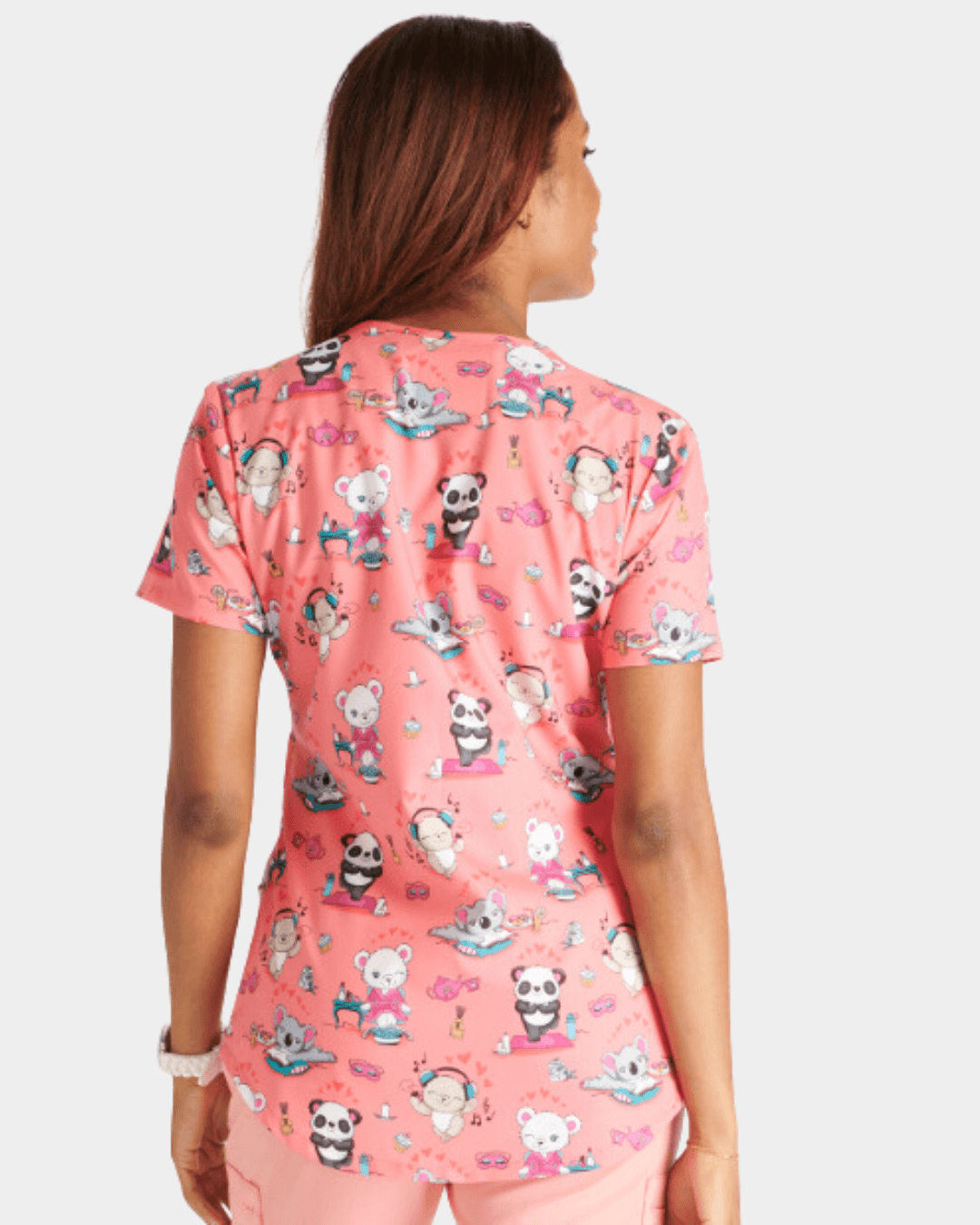 'Calming Critters' Women's Scrub Top -CK637