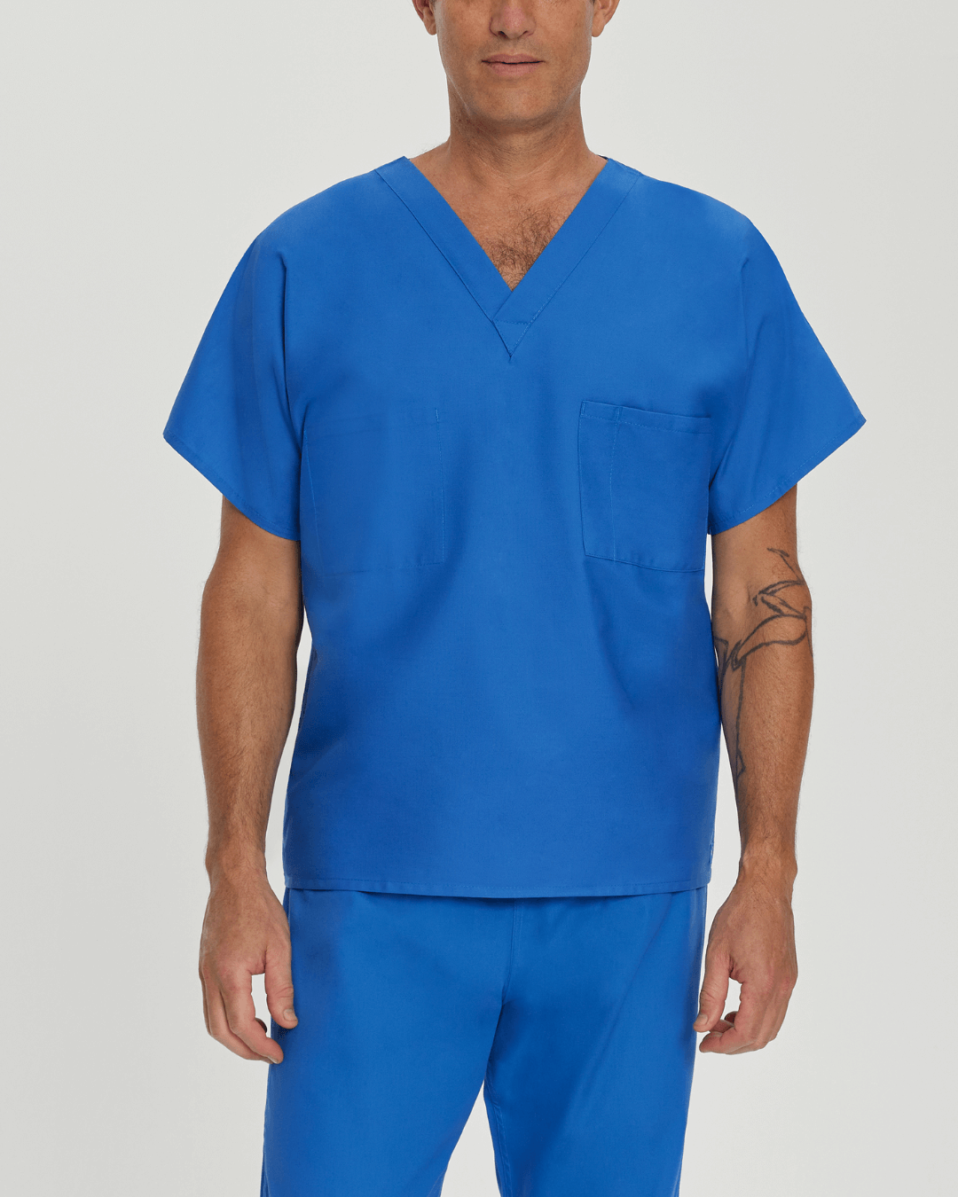 Essentials Unisex 1-Pocket V-Neck Scrub Top - Tall Sizes - 7502