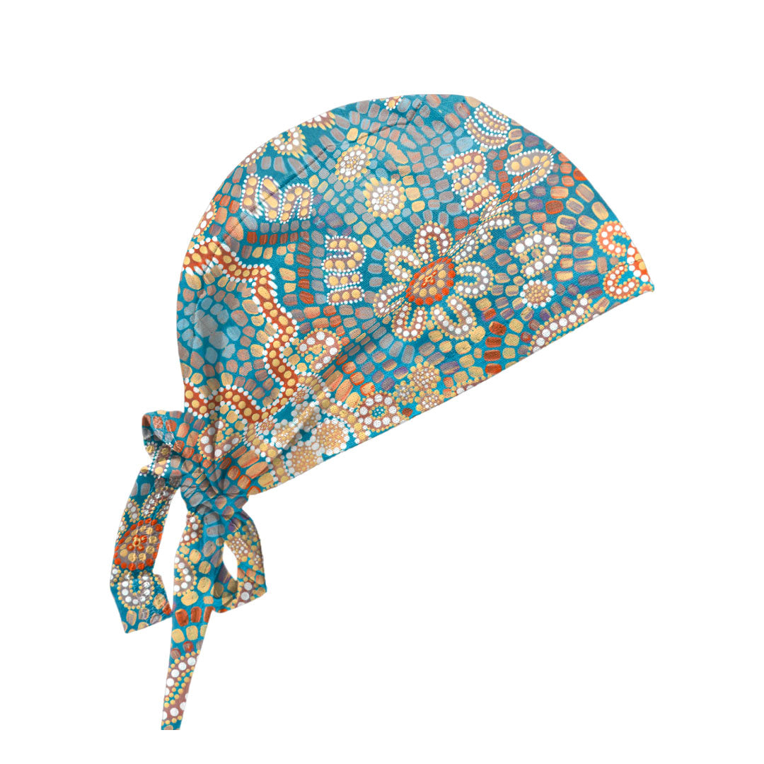 Indigenous Printed Custom Scrub Caps - 1015